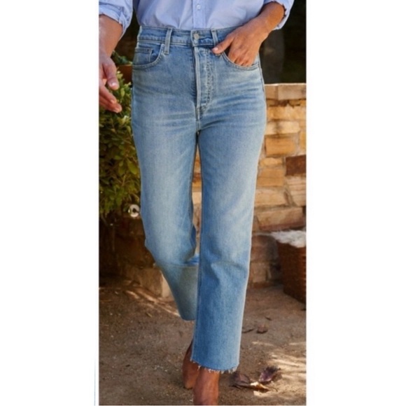 FRANK & EILEEN Monaghan Jeans Wide Leg Light Wash Blue Size 28 - Picture 1 of 14